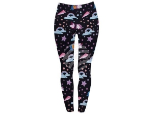 Ladies motive Leggings unicorn colour black