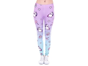 Ladies motive Leggings Unicorn stars and sweets