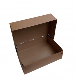 Pudelko na przekaski duze, brazowe 27x19x7,5cm 200 sztuk