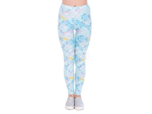 Ladies motive Leggings Unicorn blue/pink/white