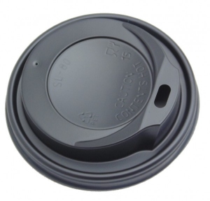 Kaffeebecher To Go 0,2l Deckel schwarz 100 Stck