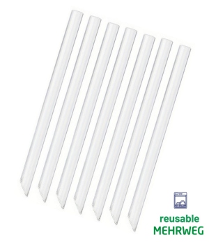 Bubble Tea straws REUSABLE 12x230mm transparent