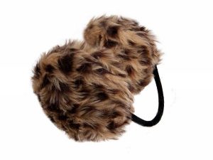 Earmuffs cuddly fur brown black