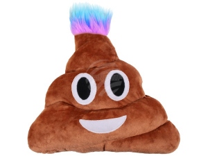 Punk Emoticon pillow heap laughs brown