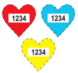 Naklejki serca Nr 1 1000 Standard