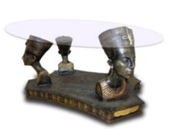 Glass table Egyptian oval 40 cm