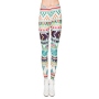Ladies motive Leggings Design Aztecs color white