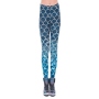 Ladies motive Leggings Scale pattern white blue