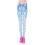 Ladies motive Leggings Design Margerites color blue
