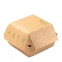 Burger Box zielona linia bez plastiku 11x11x8,5cm 450 sztuk