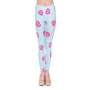 Leggins con motivos para mujer Corazones Fuck it rosa azul claro