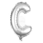 Foil balloon helium balloon silver Letter C