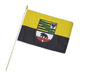 Flag at wood staff Saxonia Anhalt