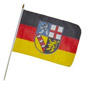 Flag at wood staff Saarland