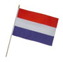 Flag at wood staff Netherland