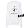 Motif sweater sweatshirt white model Swt-002a