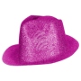 Trilby hat glittering fuchsia