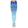 Leggins con motivos para mujer Adornos azul blanco