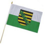 Flag at wood staff Saxonia