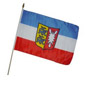 Flag at wood staff Schleswig Holstein