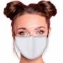 Verstellbare Motivmaske einfarbig weiss AM-601