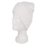 Long Beanie Slouch Design Strickmtze weiss