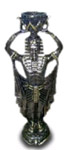 Agypt woman with cup bronze gold 38 cm