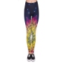 Leggins con motivos para mujer Adornos amarillo magenta azul