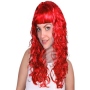 Wig curly red