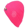 Long Beanie Slouch Design Strickmtze neon pink