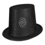 Cylinder hat glittering black