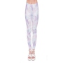 Damen Motiv Leggings Einhorn weiss/flieder Modell A