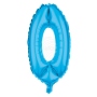 Foil balloon helium balloon turquoise number 0